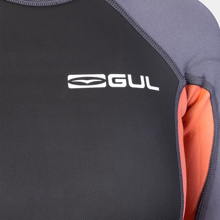 2024 Gul Womens Response 3/2mm Back Zip Shorty Wetsuit RE3318-C1 - Grey / Coral